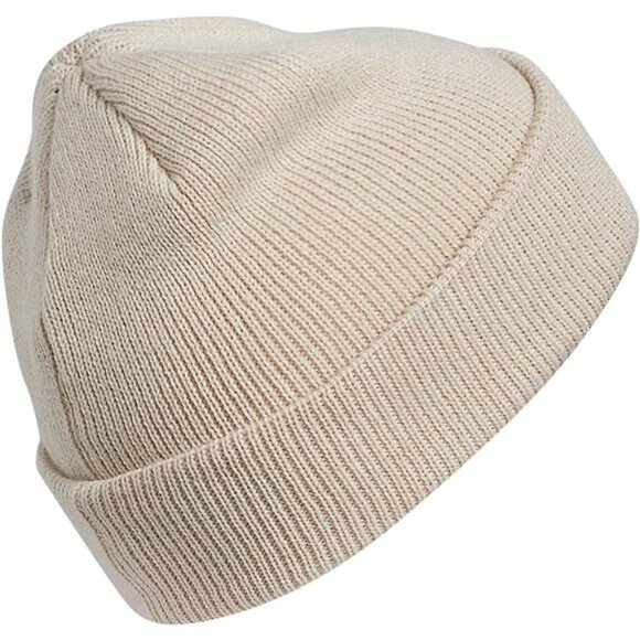 Unisex Trefoil Beanie Hat, Heather White main image 5